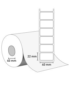 Bild TT Klebeetiketten auf Rolle, Vellum, 40x22 mm, 40 mm Kern