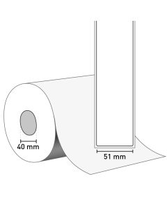 Bild Inkjet Klebeetiketten auf Rolle, PE Matte Label, 51mm x 29m, endlos, 40 mm Kern