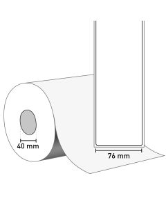 Bild Inkjet Klebeetiketten auf Rolle, PE Matte Label, 76mm x 29m, endlos, 40 mm Kern