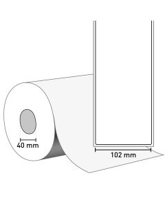 Bild Inkjet Klebeetiketten auf Rolle, PE Matte Label, 102mm x 29m, endlos, 40 mm Kern