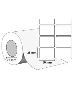 Bild Etiketten auf Rolle 50x35/76 mm 2-bahnig