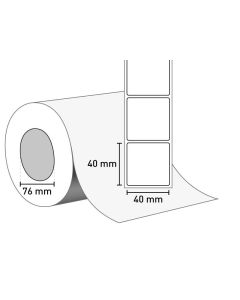 1402-0165 Etiketten auf Rolle 40x40/76 mm