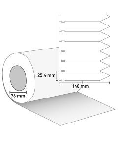 Bild Stecketikett 148x25,4 PVC weiß ohne Preisabriss