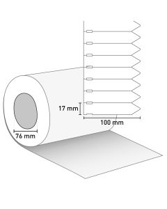 Bild Stecketikett 100x17 PVC weiß ohne Preisabriss