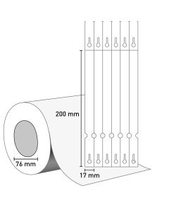 Bild 1 Schlaufenetikett 17x200 mm HDPE weiß ohne Preisabriss