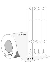 Bild 1 Schlaufenetikett 25x260 mm HDPE farbig mit Preisabriss