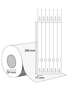 Bild 1 Schlaufenetikett 17x200 mm Opti-Soft farbig ohne Preisabriss