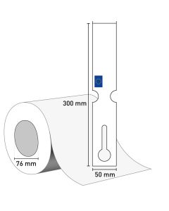 Schlaufenetikett 50x300/76 mm 2-farbig