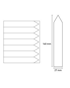 Bild Laserstecketikett matt 27x160 mm