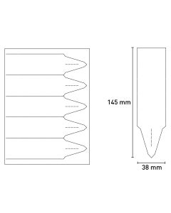 Bild Laser Stecketiketten 38x145 mm