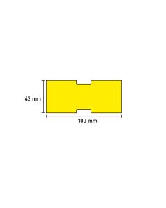 Bild 1 Stabetikett Handbeschriftung PP 100x43 mm gelb