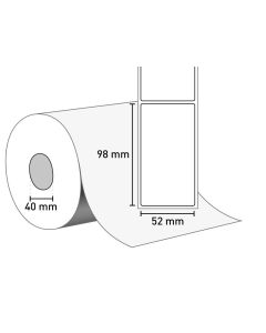 Etiketten auf Rolle 52 mm x 98 mm