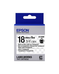 Bild Epson LabelWorks Etikettenkassette LK-5TBN transparent 18mm x 9m