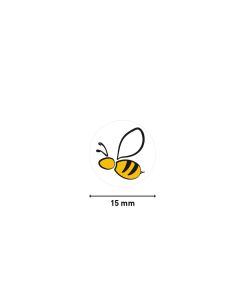 Bild Haftetiketten auf Rolle 'Biene' 15 mm rund
