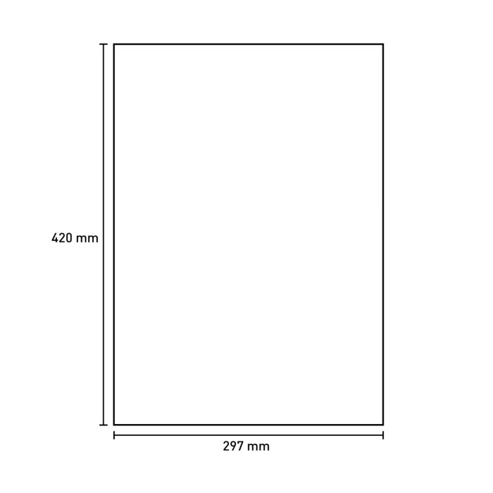 Schildblätter aus PET Folie, A3 297 x 420 mm, weiß matt, 150my
