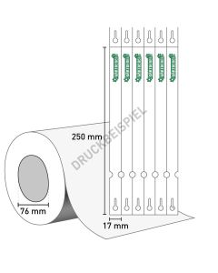 1-farbig, Schlaufenetikett 17x250 mm