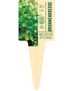 Nasturtium officinale, Bildstecketikett VS: