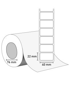 Bild TT Klebeetiketten auf Rolle, Vellum, 40x22 mm, 76 mm Kern