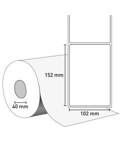 Bild Inkjet Klebeetiketten auf Rolle, PE Matte Label, 102x152mm, 40 mm Kern