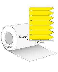 Bild Stecketikett 148x25,4 PVC gelb ohne Preisabriss