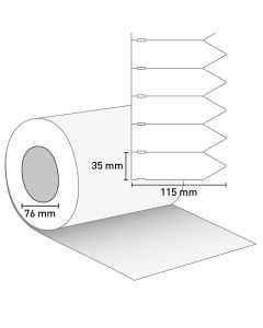 EDV-Stecketikett 115x35 PVC weiß ohne Preisabriss