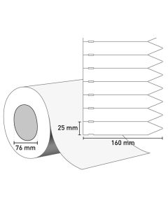 Bild Stecketikett 160x25,4 PVC wei&szlig; ohne Preisabriss