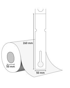 Bild TT Schlaufenetiketten 50x260/50 HDPE wei&szlig;
