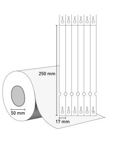 Schlaufenetikett 17x250 mm farbig