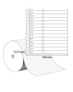 Schlaufenetiketten 160 x 12,7 mm, weiß
