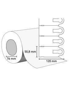 TT-Hängeetikett auf Rolle 120 x 50,8 mm, 76er Rollenkern