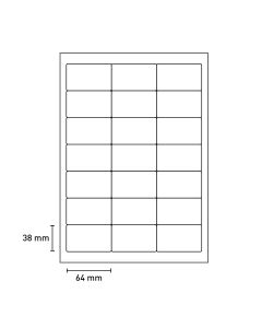 Bild Laserkelebetiketten 64x38 mm