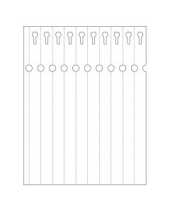 Bild 1 Laserschlaufenetikett 19x255 mm