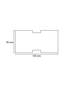 Stabetikett Handbeschriftung PP 135x70 mm weiß
