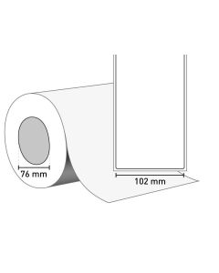 Etiketten auf Rolle 102 mm x 75 m