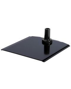 Metallfußplatte schwarz pulverbeschichtet