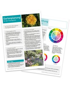 Infoblatt Gartenplanung/Farbgestaltung Vorder- und Rückseite