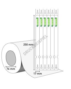 2-farbig, Schlaufenetikett 17x250 mm