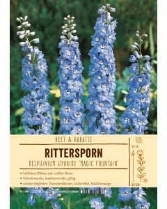 Sortenschild, Delphinium Hybride 'Magic Fountain'