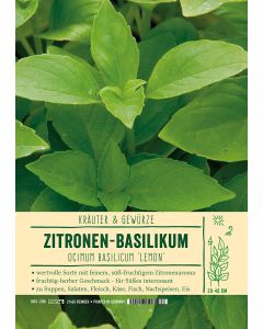 Sortenschild, Ocimum basil. 'Lemon'