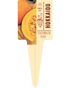 Cucurbita pepo 'Hokkaido', Bildstecketikett VS