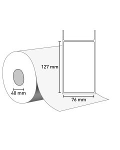 Etiketten auf Rolle 76 mm x 127 mm