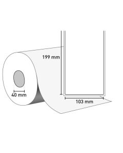 Etiketten auf Rolle 103x199/40 mit Perfo
