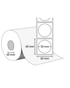 Etiketten auf Rolle 60 mm x 60 mm