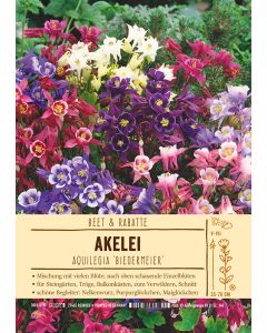 Sortenschild, Aquilegia vulgaris 'Biedermeier-Serie'