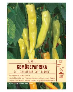 Sortenschild, Capsicum annuum 'Sweet Banana'