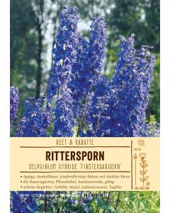 Sortenschild, Delphinium-Hybride 'Finsteraarhorn'