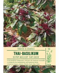 Sortenschild, Ocimum basilicum 'Siam Queen'