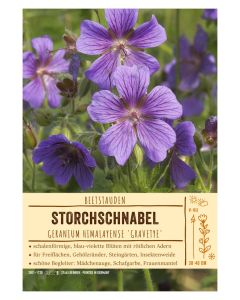 Sortenschild, Geranium himalayense 'Gravetye'