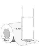 Bild TT Hängeetiketten auf Rolle, PVC weiss, 125x70mm, 76mm Kern