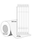 Bild 1 Schlaufenetikett 17x260 mm HDPE weiß mit Preisabriss